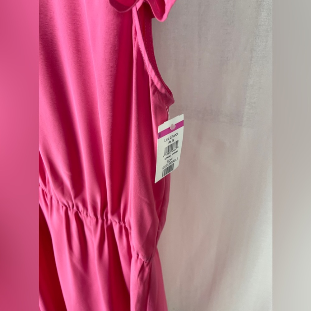 Socialite Pink Ruffle Sleeve Mini Dress Size Medium (8-10) NWT - Picture 4 of 9